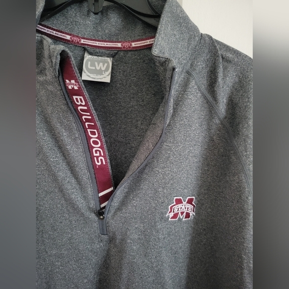 Levelwear Women's Gray Mississippi State Bulldogs Pacer 1/2 Zip Pullover Size LG - Picture 2 of 6